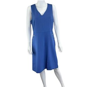 Talbots NWT Blue Midi Dress Size 6 G0547